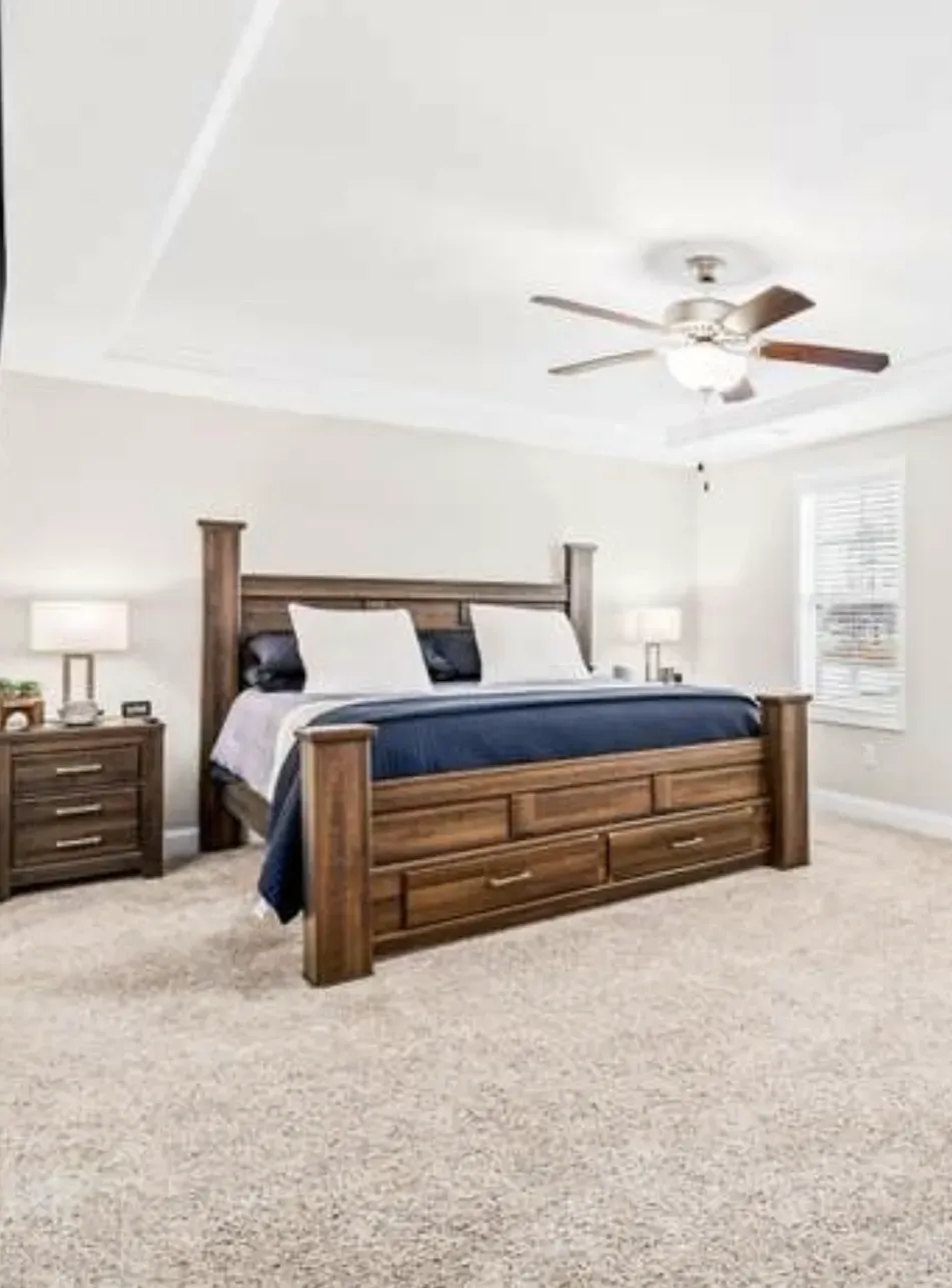 Serene clean bedroom