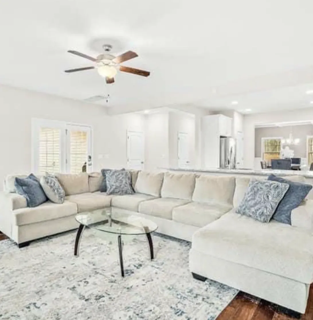 Clean bright living room