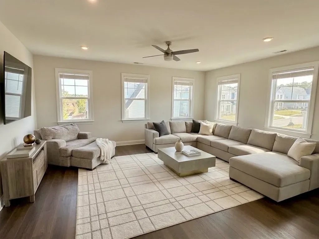 Bright clean living room